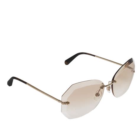 chanel round sunglasses ch4220 gold beige|CHANEL Round Spring Sunglasses 4220 Gold Brown.